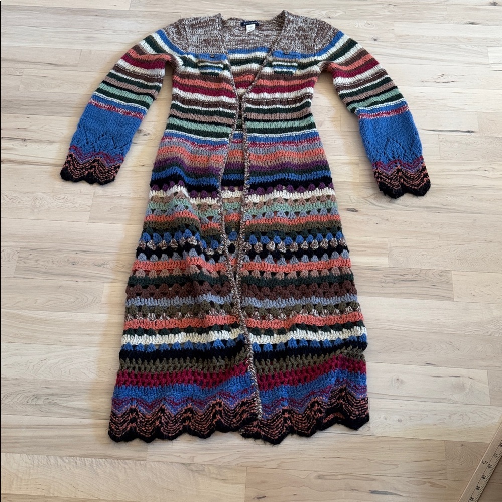 Boston Proper Multicolor Striped Cardigan
